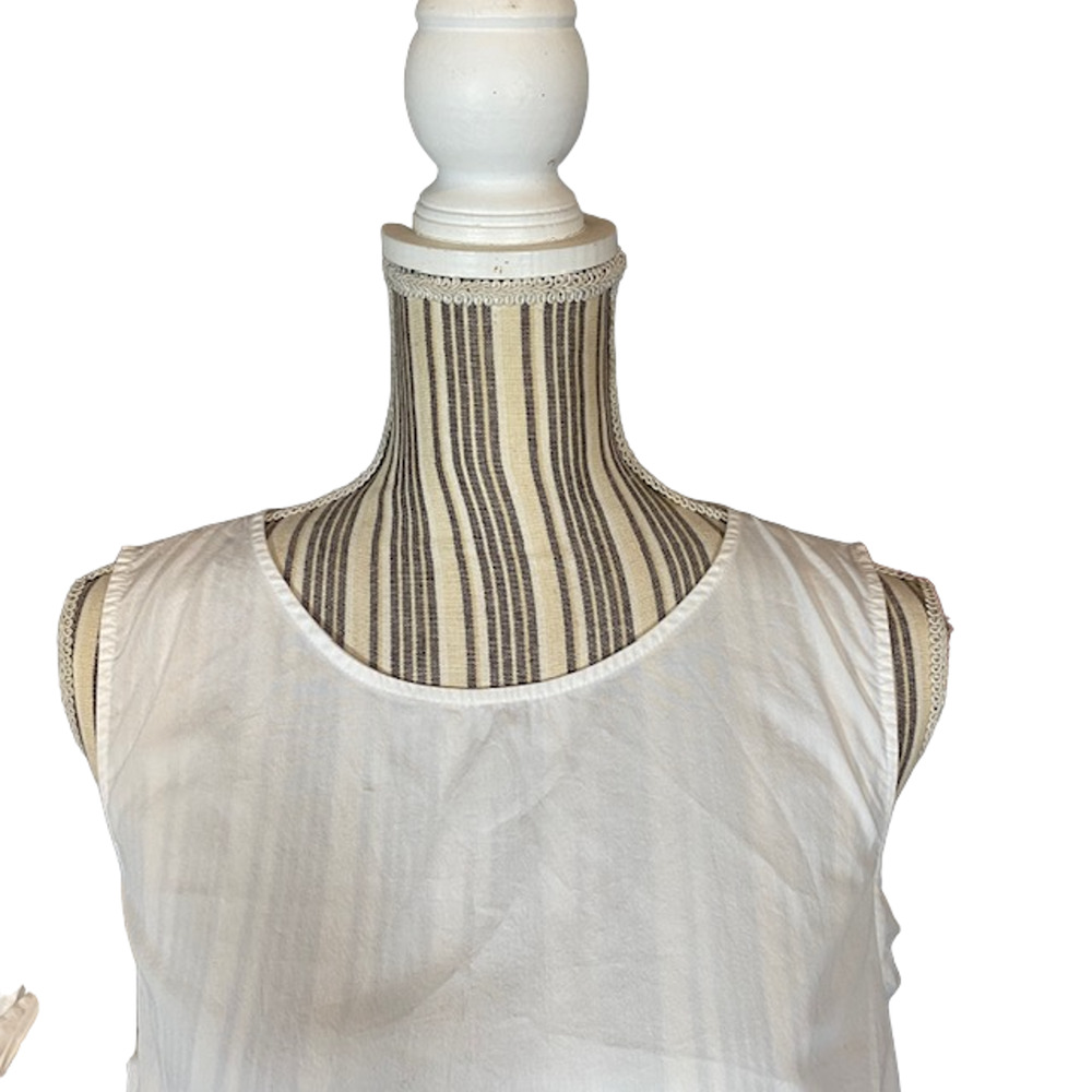 Forever 21 Women’s White Bow Detail Sleeveless Blouse Size Large - Picture 3 of 8
